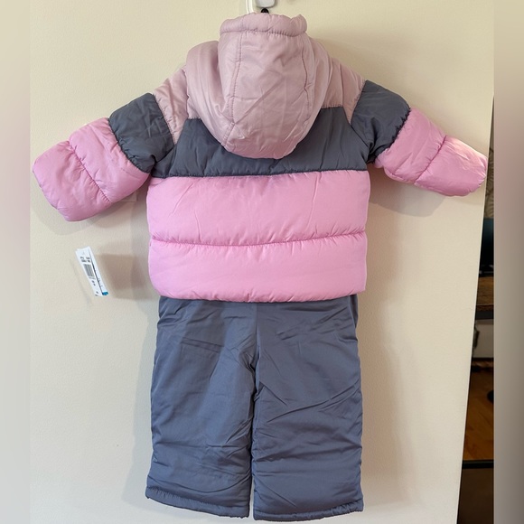 Carters Baby/Toddler  Girls 2 Piece Gray/Pink Snowsuit NWT Sizes 12M & 2… - Picture 6 of 11